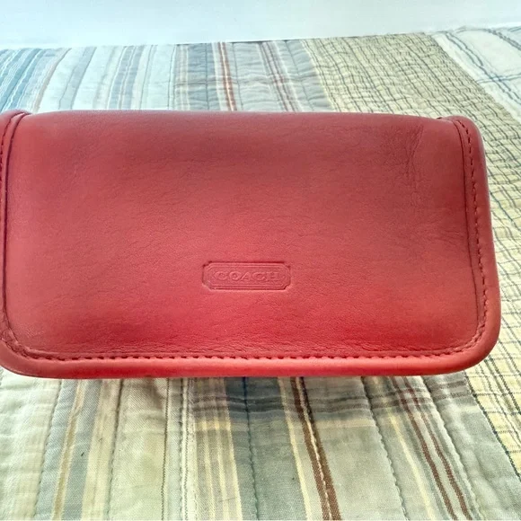 Vintage Coach Chubby Cosmetic/Travel Case - Red (#6925) - Picture 2 of 10